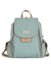 AZZURRO | Zaino in canvas con patch log e dettagli a contrasto