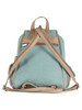 AZZURRO | Zaino in canvas con patch log e dettagli a contrasto