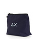 BLU SCURO | BEACH: Pochette in tessuto tecnico con stampa logo
