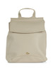 BEIGE | Gehämmerter Rucksack mit Logo-Plakette