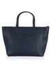 BLU SCURO | Borsa shopping effetto martellato con logo impresso