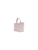 VIOLA CHIARO | Borsa shopping effetto martellato con logo impresso