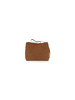 CUOIO | Borsa a spalla effetto suede con logo impresso