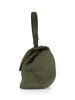 VERDE MILITARE | Borsa a spalla in tessuto intrecciato