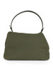 VERDE MILITARE | Borsa a spalla in tessuto intrecciato