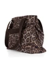MARRONE | Borsa shopping maxi con stampa animalier