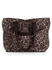 MARRONE | Borsa shopping maxi con stampa animalier