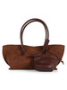 MARRONE | Borsa a spalla in ecosuede con pochette esterna