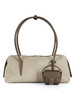 BEIGE | Borsa a spalla con pannelli a contrasto