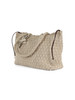 BEIGE | Borsa shopping media in ecosuede intrecciato
