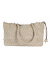 BEIGE | Borsa shopping media in ecosuede intrecciato