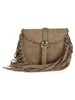 TORTORA | Borsa a tracolla in ecosuede con frange