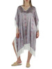 VIOLETT | Bedruckter Kaftan-Strandüberwurf mit Fransen