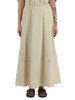 BEIGE | Gonna lunga RIBES in cotone interlock e popeline