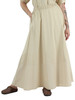 BEIGE | Gonna lunga RIBES in cotone interlock e popeline