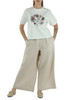 BIANCO | T-shirt in cotone interlock SABATO con ricamo frontale