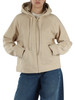 BEIGE | Felpa con zip e cappuccio NUVOLE