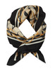 CREMA | Foulard quadrato in twill di seta con stampa all over