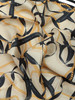 CREMA | Foulard quadrato in twill di seta con stampa all over