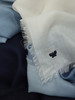 BLU | Foulard quadrato in lana effetto sfumato CARDATO