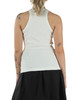 WEISS | Geripptes Tanktop DISTINTO aus Stretch-Baumwolle