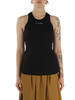 SCHWARZ | Geripptes Tanktop DISTINTO aus Stretch-Baumwolle