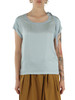 AZZURRO POLVERE | Blusa in twill lavato BERTHA