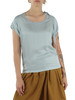 AZZURRO POLVERE | Blusa in twill lavato BERTHA