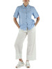 AZZURRO | Camicia in cotone con strass