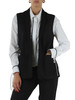 GRIGIO SCURO | Gilet gessato in misto viscosa
