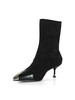 NERO | Stivaletti con tacco in ecosuede DEVA 19