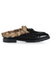 NERO | Mocassino mule in pelle NORA 09 con placca logo