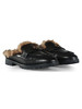 NERO | Mocassino mule in pelle NORA 09 con placca logo