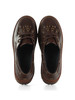 MARRONE | Stringata in pelle MARGARET 01