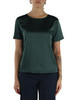 VERDE | T-shirt girocollo in satin GILBERT