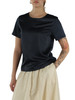 BLU SCURO | T-shirt girocollo in satin GILBERT