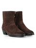MARRONE | Stivaletti in suede JANE 07 con dettaglio rimovibile
