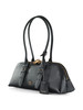 NERO | Borsa a spalla in pelle BOWLING HORIZONTAL BIG
