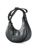 NERO | Borsa a spalla KLJ ROUNDED LEATHER TOP HANDLE