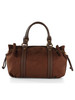 MARRONE | Borsa a mano in eco suede GINESA Small