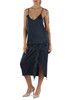 BLU | Top in satin OSCURI con dettaglio piume rimovibile