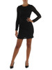 NERO | Abito drappeggiato in pizzo stretch GIRO