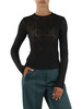 NERO | T-shirt manica lunga in pizzo stretch MADRE