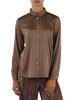 GRIGIO SCURO | Camicia in satin stretch EDRO