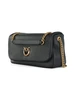 SCHWARZ | Schultertasche aus Leder CLICK SOFT HORIZONTAL CHAIN CL.