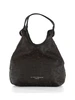 MARRONE | Borsa a mano in pelle stampa struzzo DUA Small