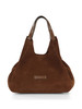 MARRONE CHIARO | Borsa a mano in suede DUA Medium