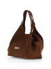 MARRONE CHIARO | Borsa a mano in suede DUA Medium