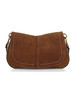 MARRONE CHIARO | Borsa a spalla in suede HELENA ROUND Small