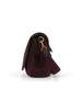 MERLOT | Borsa a spalla in suede HELENA ROUND Small